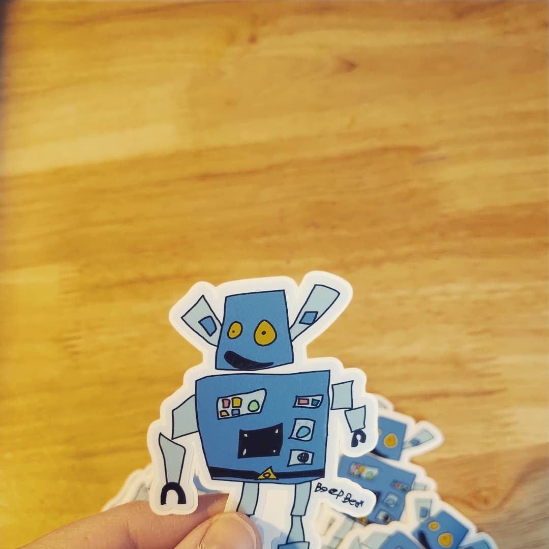 Beep Beep Robot Sticker| GT Creations Collection