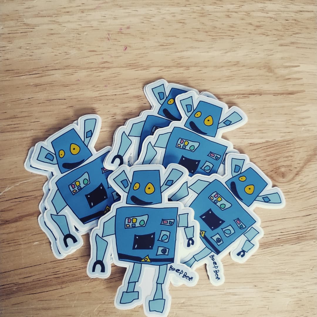 Beep Beep Robot Sticker| GT Creations Collection