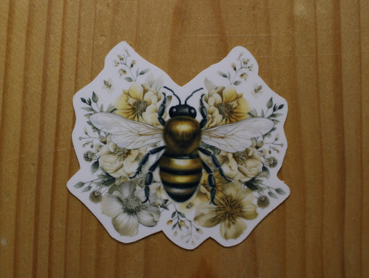 Floral Honeybee Sticker