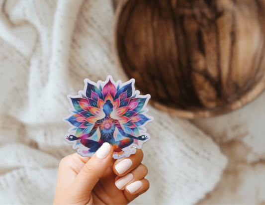 Boho Lotus Peace Chakra Positivity Vinyl Sticker