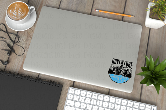 Adventure Awaits Retro Sticker| Exploring| Mountains| Hiking