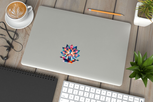 Boho Lotus Peace Chakra Positivity Vinyl Sticker
