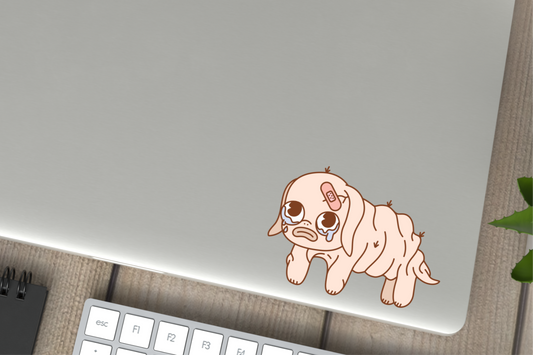 Sad Squonk Cute Cryptid Valentines Vinyl Sticker Gift