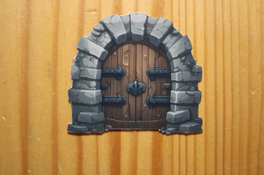 Dungeon Door Sticker| D&D Sticker| RPG Sticker| TTRPG