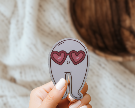 Love Glasses Fresno He Night Walker Cute Cryptid Valentines Vinyl Sticker Gift