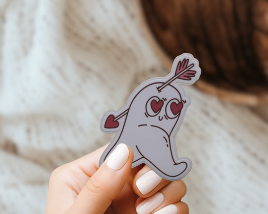 Love Struck Fresno Night Walker Cute Cryptid Valentines Die Cut Vinyl Sticker Gift