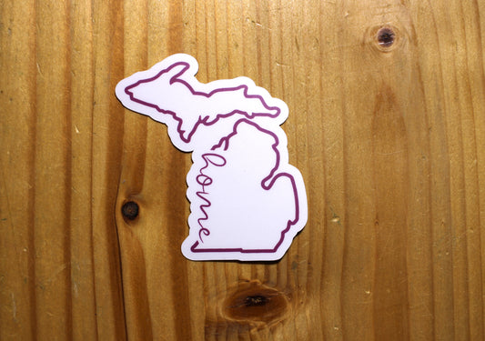 Michigan Home Pink Small Sticker| Cell Phone Sticker