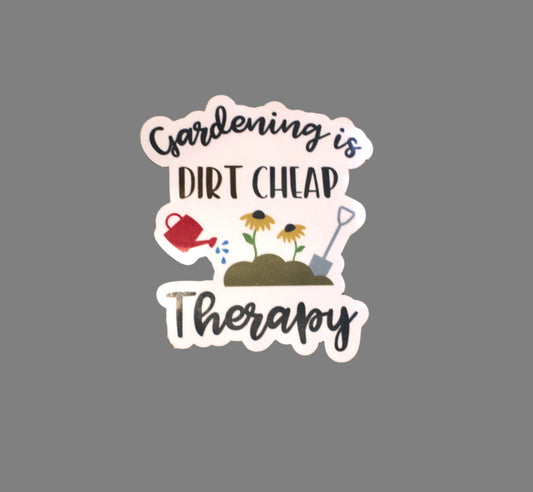 Gardening Therapy Sticker| Motivational Sticker| Positivity|