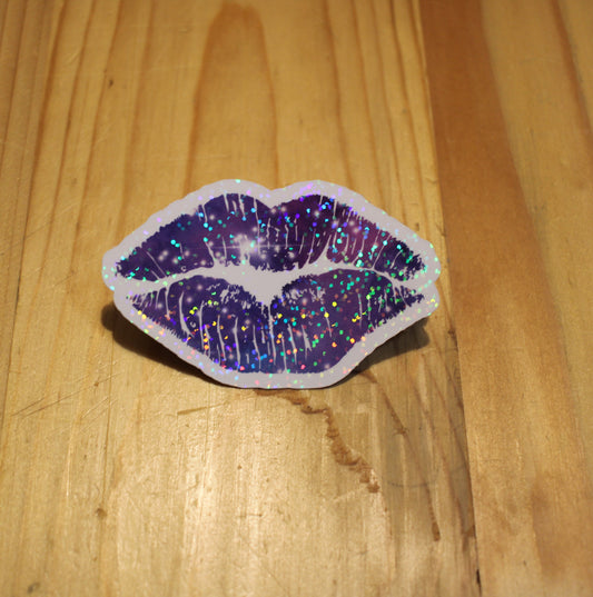 Purple Shimmer Smooch Sticker
