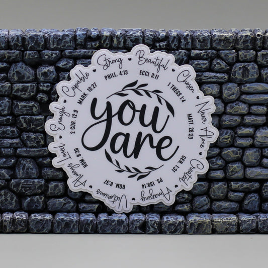 You Are Inspirational Sticker| Motivational Sticker| Positivity  Bible Versus| Tumbler Sticker| Kindle Sticker| Laptop Sticker| Adhesive Art