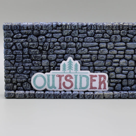 OUTSIDER Hiking Sticker Die Cut Vintage Outdoors Forest Woods Nature