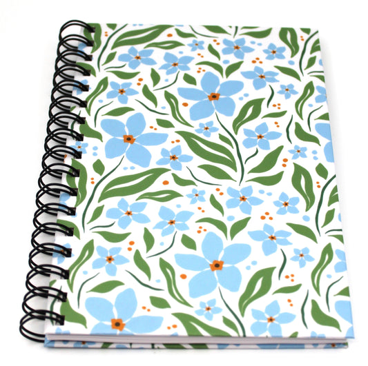 Forget Me Not Spiral Notebook Floral Gift Set