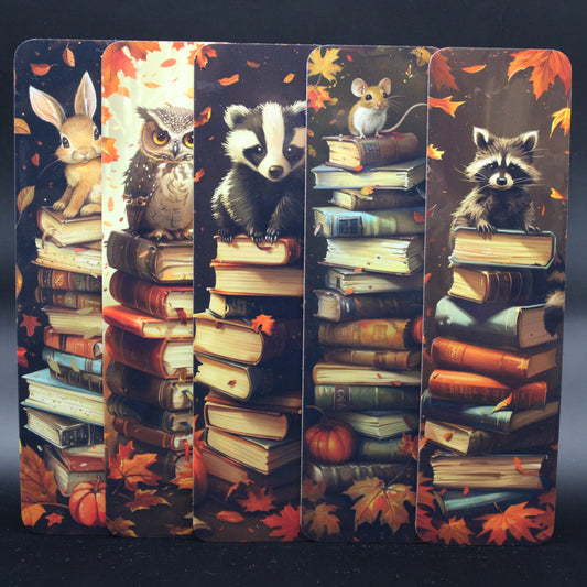 Fall Animal Bookish Bookmark Set