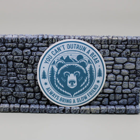 Outrun A Bear Sticker| Funny Hiking| Outdoor Sticker