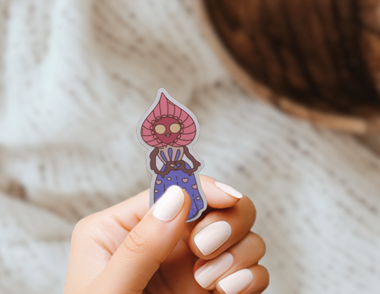 Braxie Cute Cryptid Heart Valentines Vinyl Sticker Gift