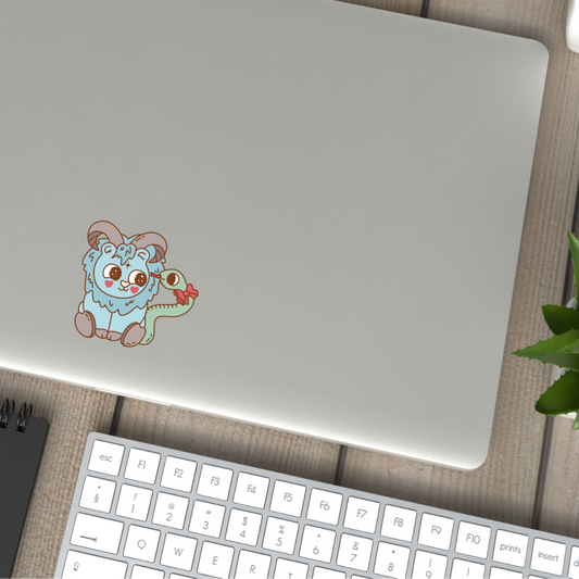 Chimera Cute Cryptid Heart Valentines Vinyl Sticker Gift