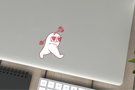 Love Struck Fresno Night Walker Cute Cryptid Valentines Die Cut Vinyl Sticker Gift