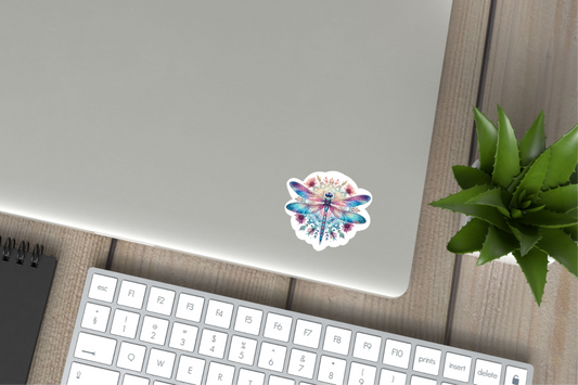 Boho Dragonfly Ombre Vinyl Sticker